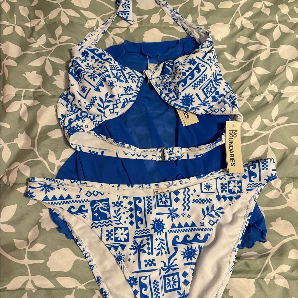 No Boundaries Blue swim set - Picture 3 of 3